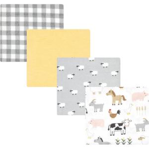 imageHudson Baby Unisex Baby Cotton Flannel Receiving Blankets Sweet Bakery One SizeCute Farm
