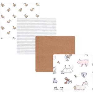 imageHudson Baby Unisex Baby Cotton Flannel Receiving Blankets Sweet Bakery One SizeFarm World