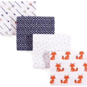 imageHudson Baby Unisex Baby Cotton Flannel Receiving Blankets Sweet Bakery One SizeFoxes