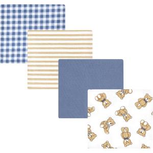 imageHudson Baby Unisex Baby Cotton Flannel Receiving Blankets Sweet Bakery One SizeGentleman Bear