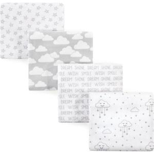 imageHudson Baby Unisex Baby Cotton Flannel Receiving Blankets Sweet Bakery One SizeGray Clouds