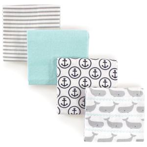imageHudson Baby Unisex Baby Cotton Flannel Receiving Blankets Sweet Bakery One SizeGray Whale