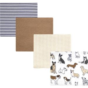 imageHudson Baby Unisex Baby Cotton Flannel Receiving Blankets Sweet Bakery One SizeHandsome Dogs