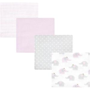 imageHudson Baby Unisex Baby Cotton Flannel Receiving Blankets Sweet Bakery One SizeLilac Elephants
