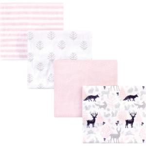 imageHudson Baby Unisex Baby Cotton Flannel Receiving Blankets Sweet Bakery One SizeLinocut Woodland Girl