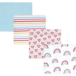 imageHudson Baby Unisex Baby Cotton Flannel Receiving Blankets Sweet Bakery One SizeModern Rainbow