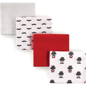 imageHudson Baby Unisex Baby Cotton Flannel Receiving Blankets Sweet Bakery One SizeMustache Hat