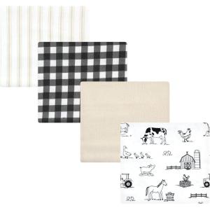 imageHudson Baby Unisex Baby Cotton Flannel Receiving Blankets Sweet Bakery One SizeNeutral Farm