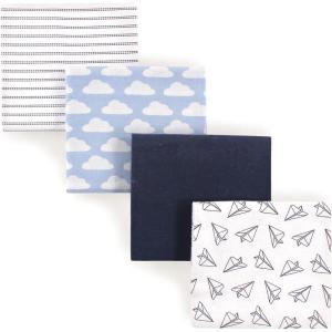 imageHudson Baby Unisex Baby Cotton Flannel Receiving Blankets Sweet Bakery One SizePaper Airplane