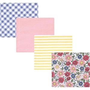 imageHudson Baby Unisex Baby Cotton Flannel Receiving Blankets Sweet Bakery One SizePink Blue Pretty Floral