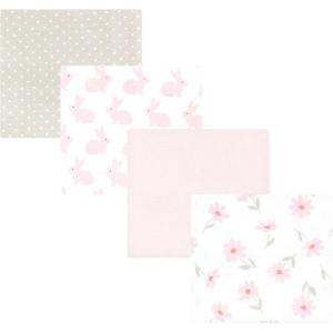 imageHudson Baby Unisex Baby Cotton Flannel Receiving Blankets Sweet Bakery One SizePink Honey Bunny