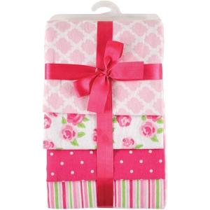 imageHudson Baby Unisex Baby Cotton Flannel Receiving Blankets Sweet Bakery One SizePink Rose