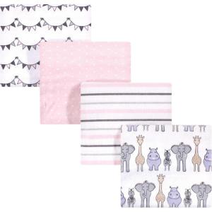 imageHudson Baby Unisex Baby Cotton Flannel Receiving Blankets Sweet Bakery One SizePink Safari