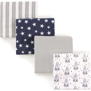 imageHudson Baby Unisex Baby Cotton Flannel Receiving Blankets Sweet Bakery One SizeRocket Ship
