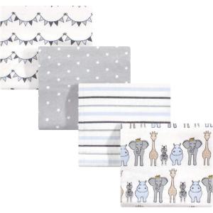 imageHudson Baby Unisex Baby Cotton Flannel Receiving Blankets Sweet Bakery One SizeRoyal Safari