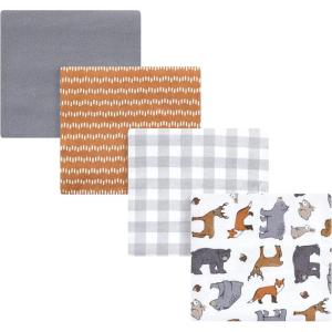 imageHudson Baby Unisex Baby Cotton Flannel Receiving Blankets Sweet Bakery One SizeRustic Woodland