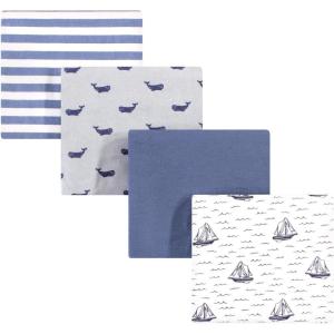 imageHudson Baby Unisex Baby Cotton Flannel Receiving Blankets Sweet Bakery One SizeSailboat
