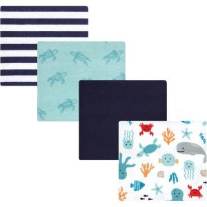 imageHudson Baby Unisex Baby Cotton Flannel Receiving Blankets Sweet Bakery One SizeSea Characters