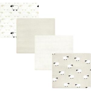 imageHudson Baby Unisex Baby Cotton Flannel Receiving Blankets Sweet Bakery One SizeTaupe Sheep
