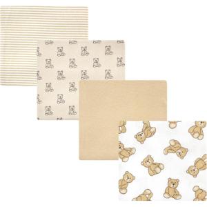 imageHudson Baby Unisex Baby Cotton Flannel Receiving Blankets Sweet Bakery One SizeTeddy Bears