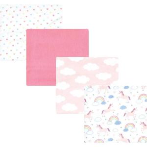 imageHudson Baby Unisex Baby Cotton Flannel Receiving Blankets Sweet Bakery One SizeUnicorns Rainbows