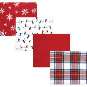 imageHudson Baby Unisex Baby Cotton Flannel Receiving Blankets Sweet Bakery One SizeWhite Tartan