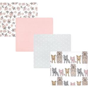 imageHudson Baby Unisex Baby Cotton Flannel Receiving Blankets Sweet Bakery One SizeWild Forest Pink