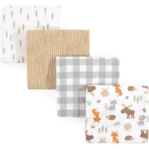 imageHudson Baby Unisex Baby Cotton Flannel Receiving Blankets Sweet Bakery One SizeWoodland