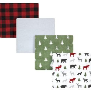 imageHudson Baby Unisex Baby Cotton Flannel Receiving Blankets Sweet Bakery One SizeWoodland Christmas