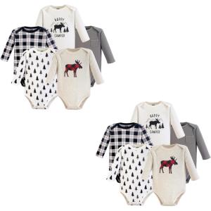 imageHudson Baby Unisex Baby Cotton LongSleeve BodysuitsMoose 10piece