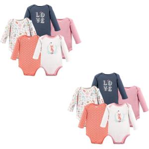 imageHudson Baby Unisex Baby Cotton LongSleeve BodysuitsWoodland Fox 10piece