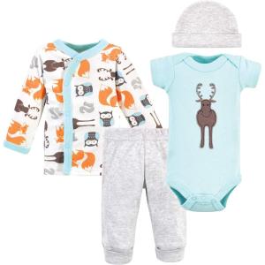 imageHudson Baby Unisex Baby Preemie Layette Set 4PieceMoose