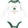 imageHudson Baby Unisex Baby Holiday Cotton BodysuitsWhite
