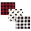 imageHudson Baby Unisex Baby Muslin Swaddle Blanket 3Pc and Tranquility Blanket Moose Buffalo Plaid One Size