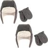 imageHudson Baby Cozy Warm Toddler Hat and Mitten SetCharcoal Fleece