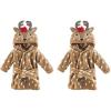 imageHudson Baby Unisex Baby Plush Animal Face Bathrobe Girl Reindeer 09 Months Pack of 2