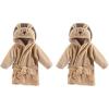 imageHudson Baby Unisex Baby Plush Animal Face Bathrobe Lion 09 Months Pack of 2