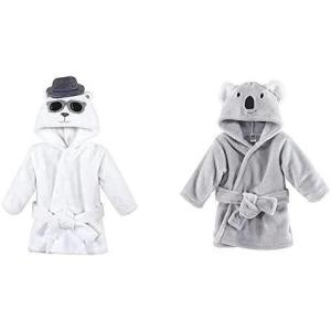 imageHudson Baby Boy Plush Animal Face Bathrobe 2Pack Fox ChickenHandsome Bear Koala