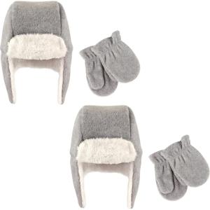 imageHudson Baby Cozy Warm Toddler Hat and Mitten SetGray Fleece
