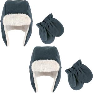 imageHudson Baby Cozy Warm Toddler Hat and Mitten SetLight Blue Fleece