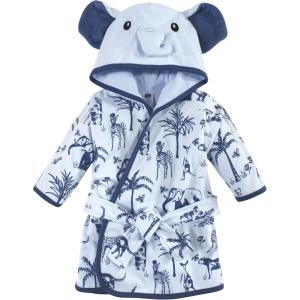 imageHudson Baby Unisex Baby Cotton Rich BathrobeBlue Elephant