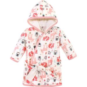 imageHudson Baby Unisex Baby Cotton Rich BathrobeGirl Forest