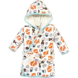 imageHudson Baby Unisex Baby Cotton Rich BathrobeNeutral Forest