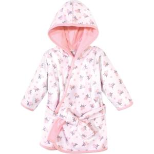 imageHudson Baby Unisex Baby Cotton Rich BathrobePink Gray Floral