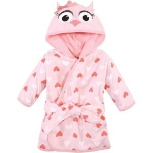 imageHudson Baby Unisex Baby Cotton Rich BathrobePink Owl