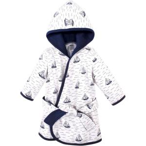 imageHudson Baby Unisex Baby Cotton Rich BathrobeSailboat