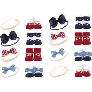 imageLuvable Friends Unisex Baby Silicone BibsRed Navy Flower