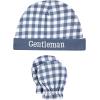 imageHudson Baby Unisex Baby Cotton Cap and Scratch Mitten Set 06 MonthsGentleman Bear