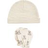 imageHudson Baby Unisex Baby Cotton Cap and Scratch Mitten Set 06 MonthsTeddy Bears