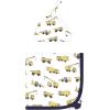 imageHudson Baby Unisex Baby Gown Swaddle Blanket and Cap or Headband 06 MonthsConstruction